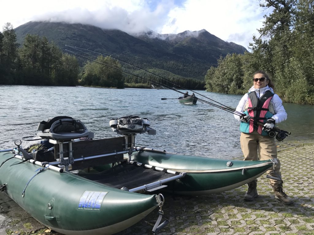 Geared up and ready for fishing on Kenai River