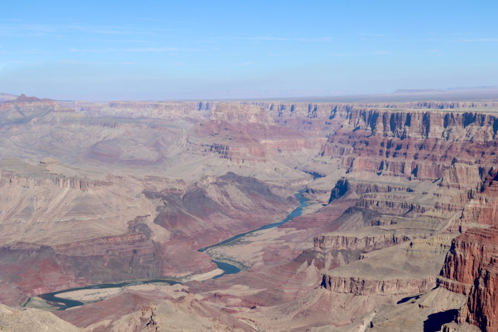 Great view of Colorado River carving the canyon