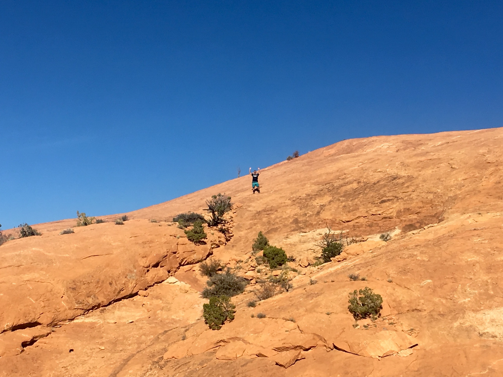 JP challenged by the Upheaval Dome, Canyonlands :)