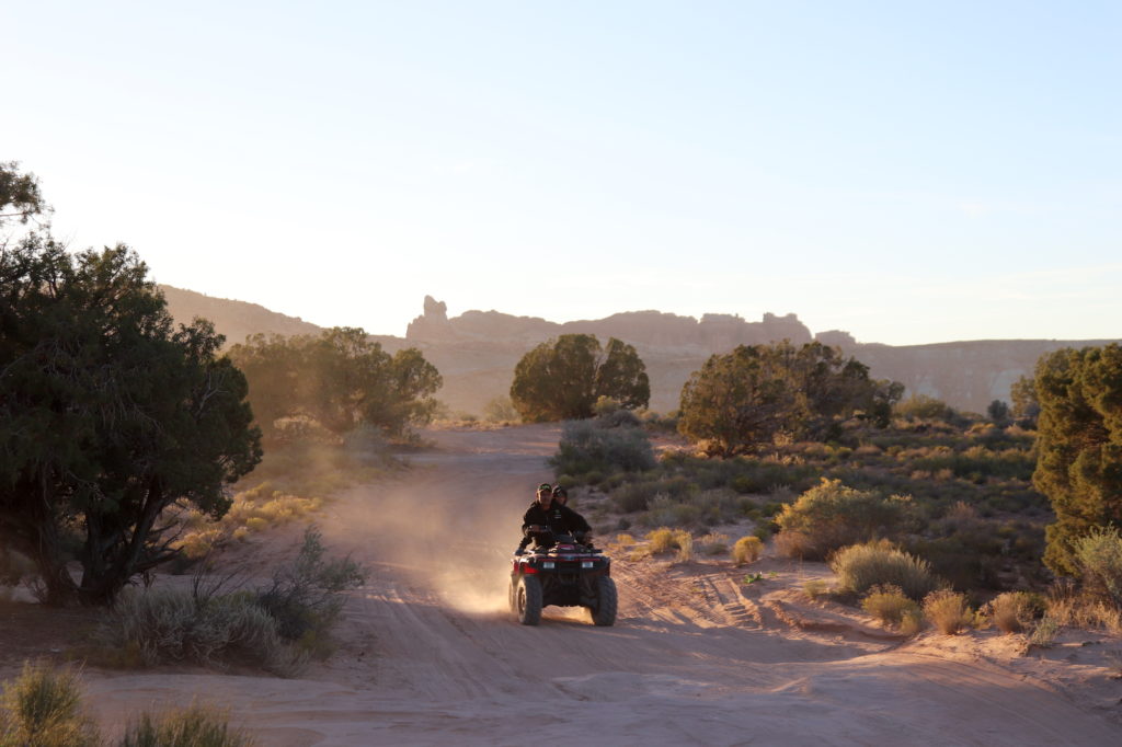 Locals exploring the deserts with ATVs