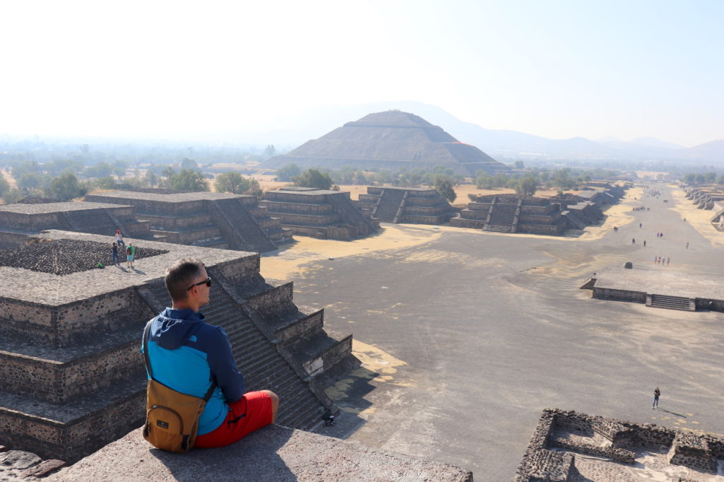 JP enjoying the view of Teotihuacan 