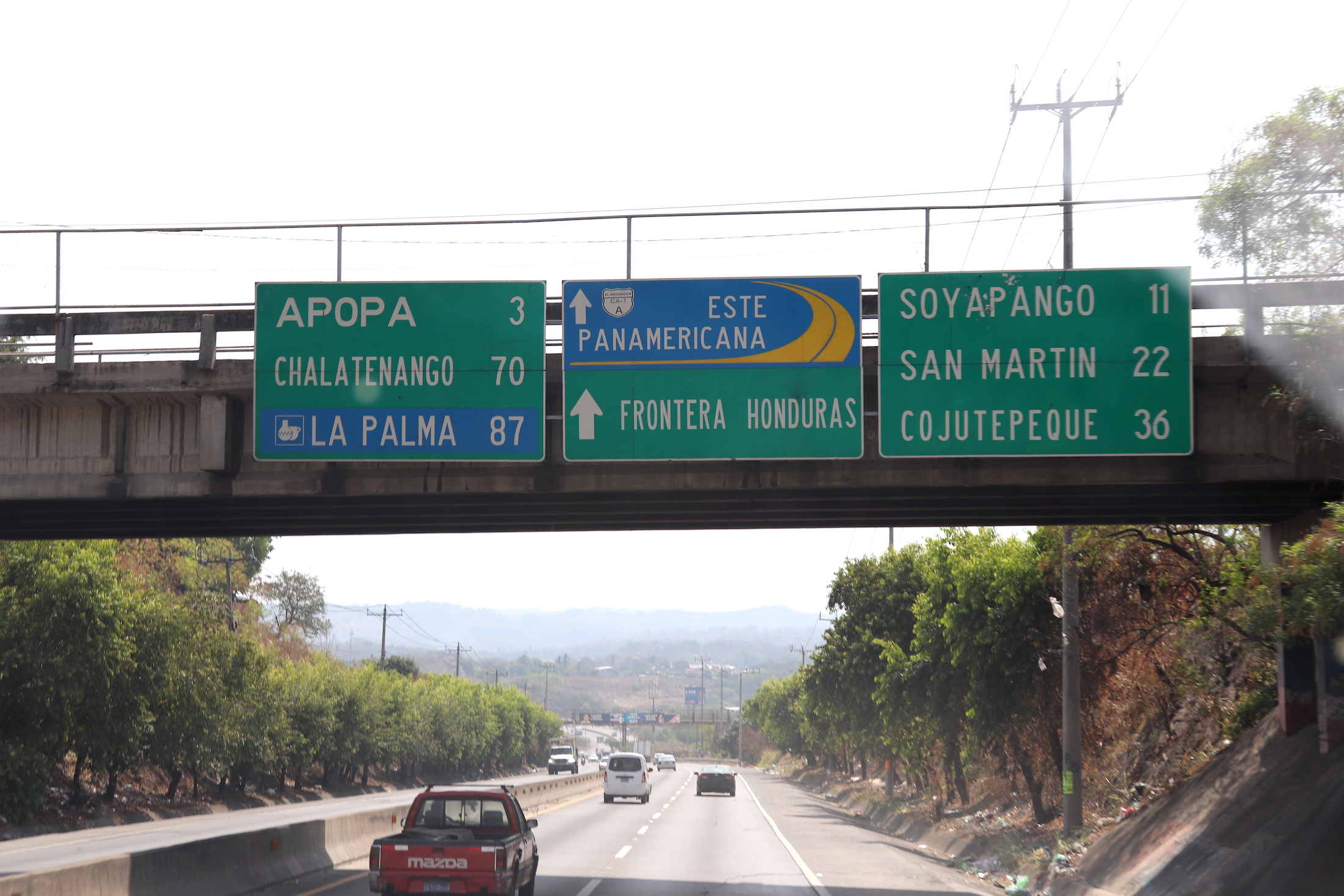 The Road to the border with Honduras