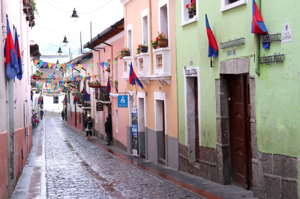 The streets of Quito's old center