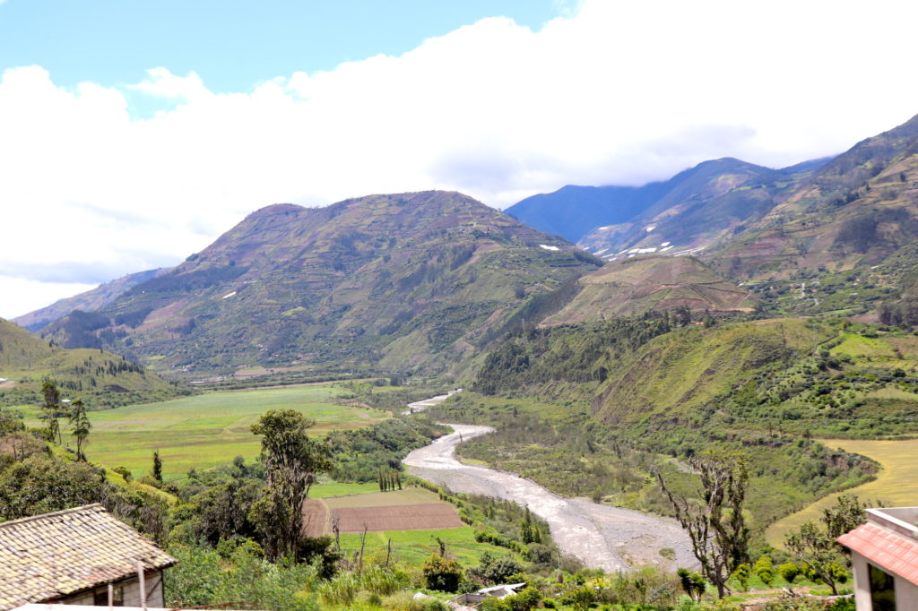 View to the Andes valleys of Ecuador