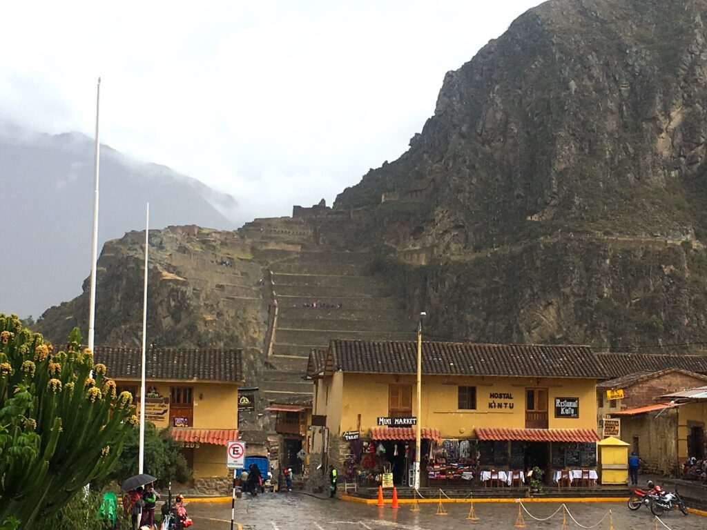 View to the Inca fortress, Ollantaytambo 
