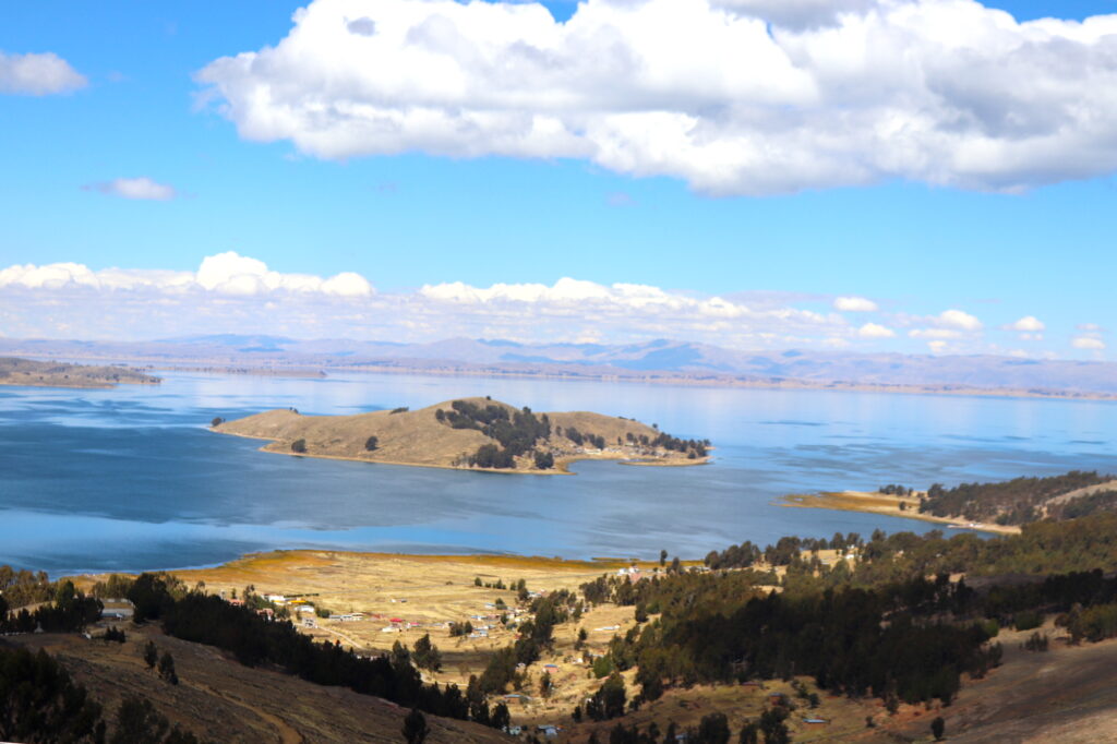 Top hill views to Lake Titicaca
