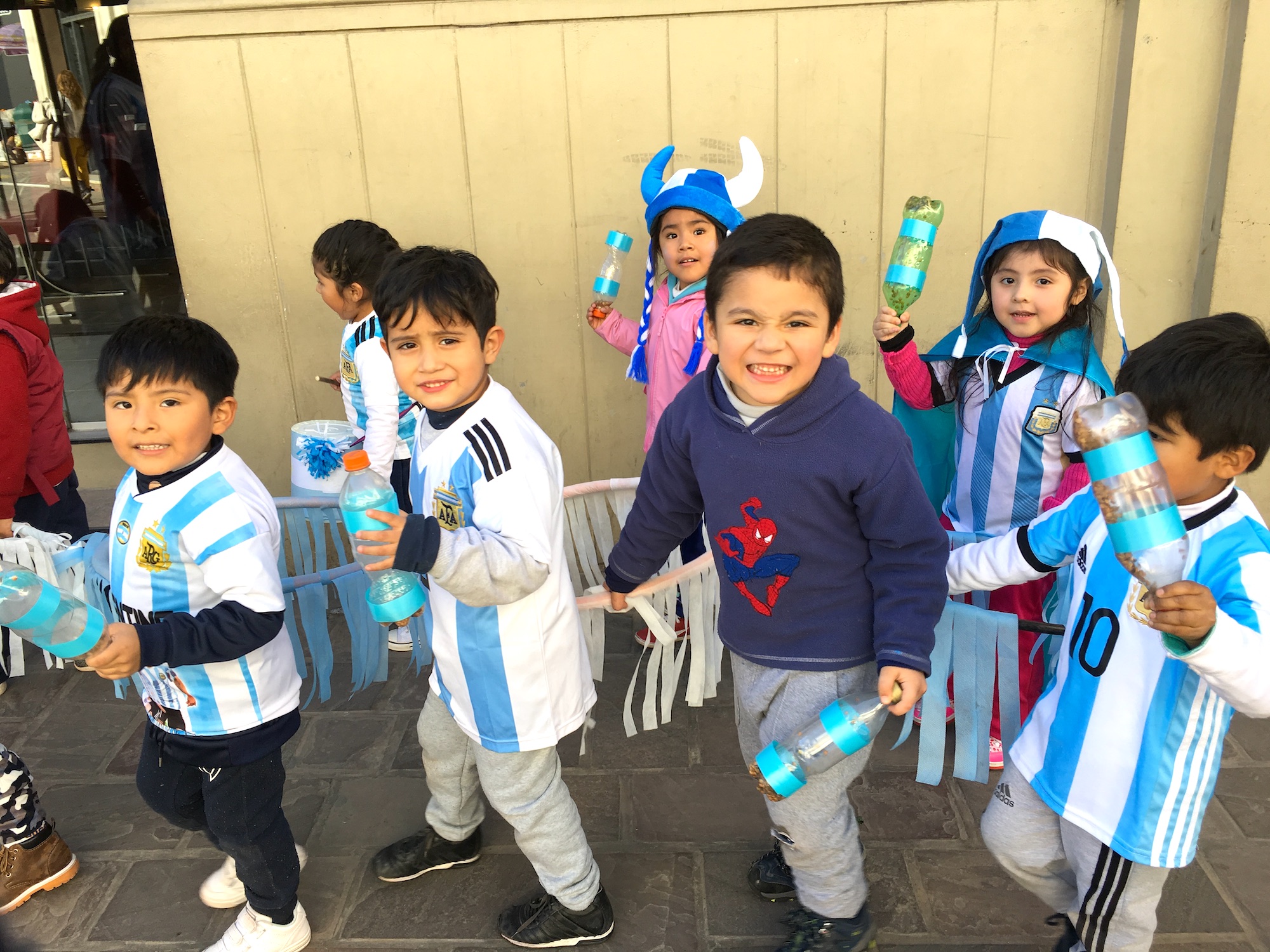 Argentinian children ready for the World Cup 2018, Santiago de Jujuy