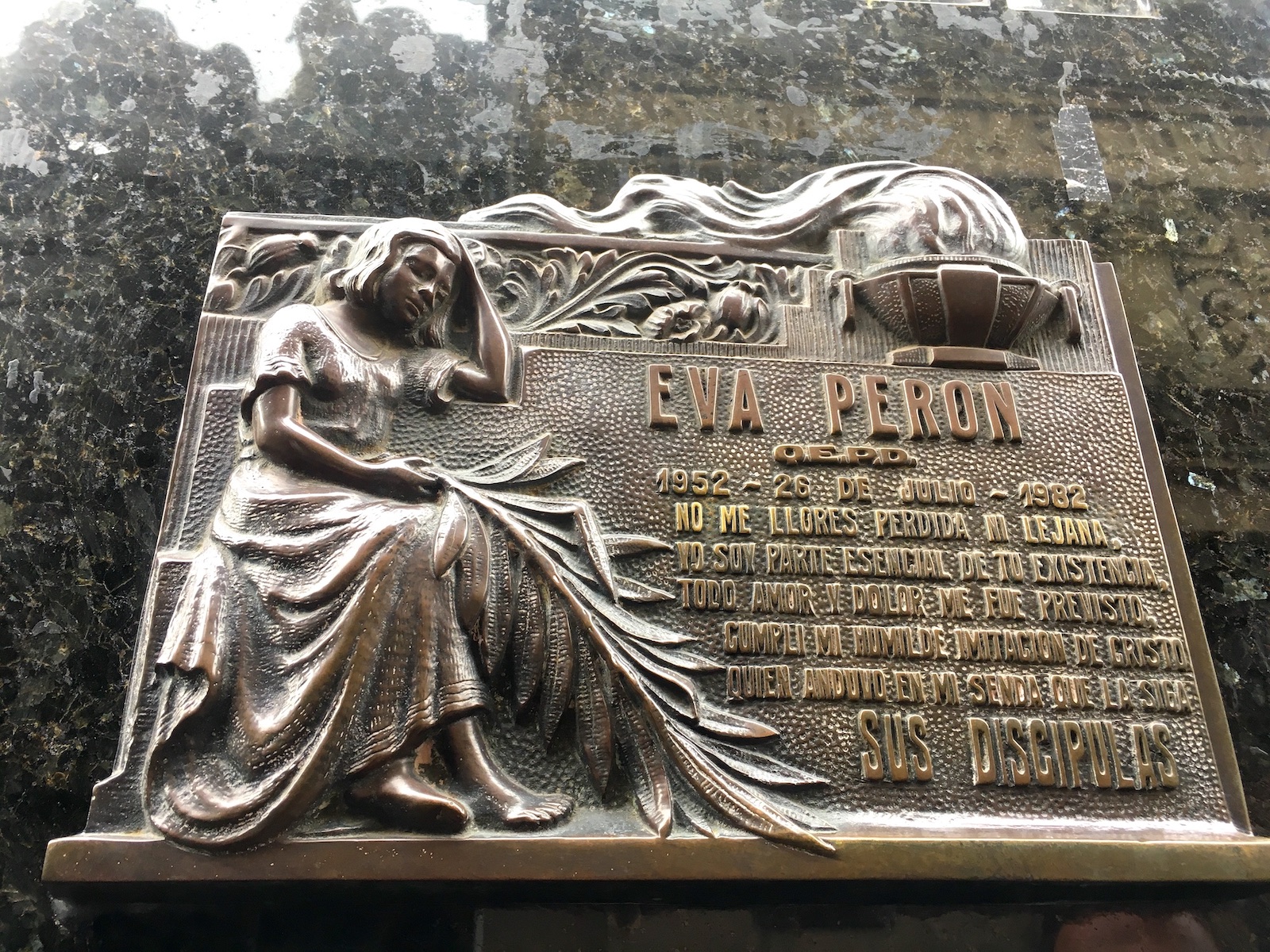The grave of Eva Peron, Recoleta Cemetery